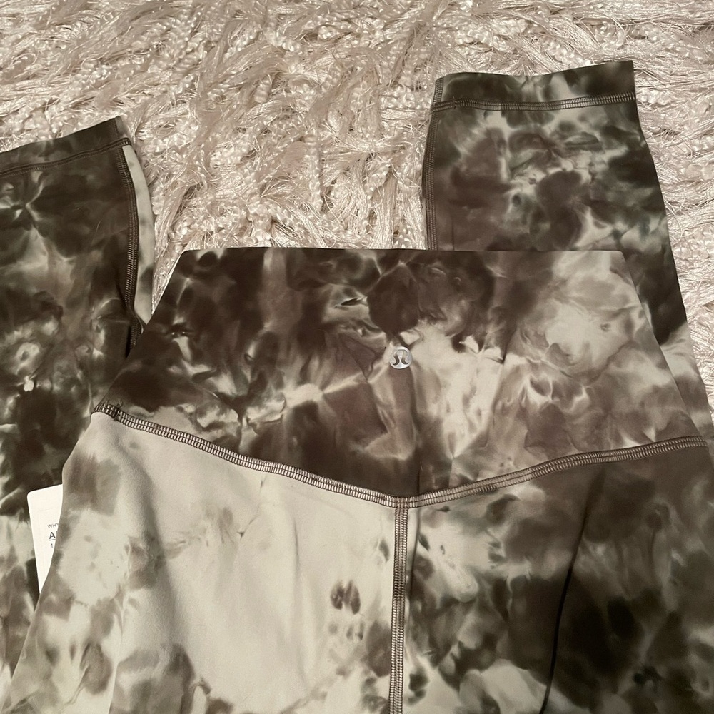 Lululemon align 21” olive green tye dye